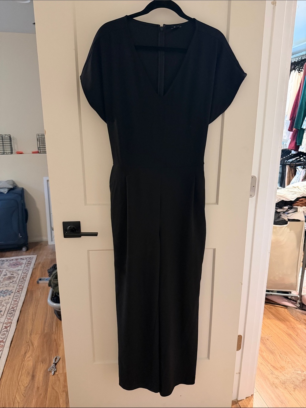 Classic Black V-Neck Women’s Jumpsuit